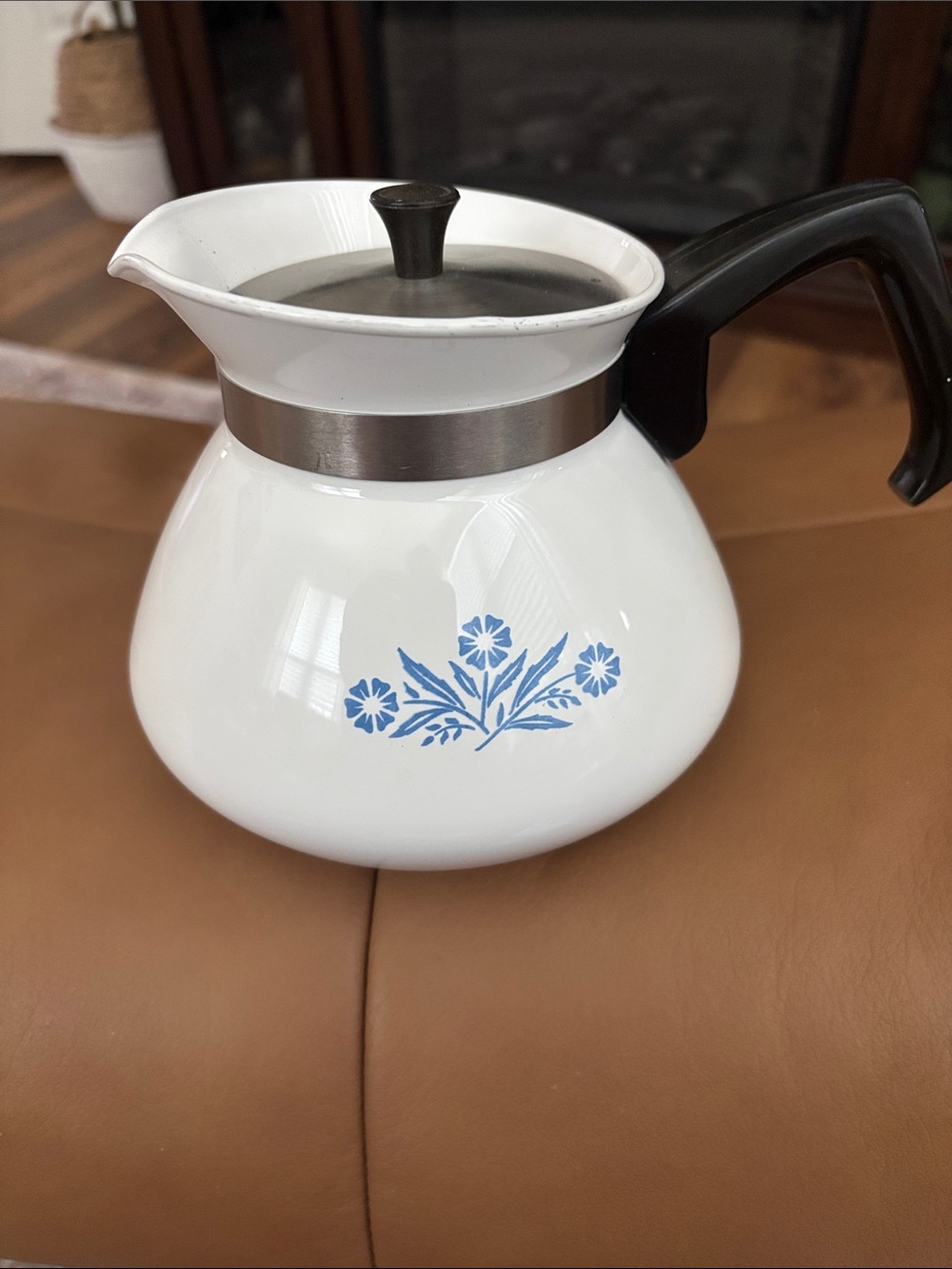 Vintage Corning Ware Blue Cornflower Teapot